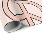 PEACE SIGN STAINLESS GROOVY HIPPIE ONTWERP CADEAUPAPIER (Rol Hoek)