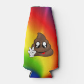 Peace Sign Stropdas- Kleurstofpoep Emoji Can/Bottl Flesjeskoeler (Voorkant)