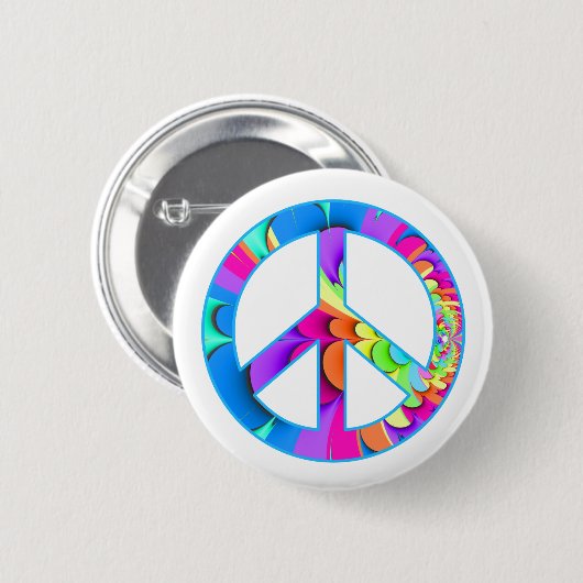Peace Sign Summer Palette-Button Ronde Button 5,7 Cm (Voorkant /achterkant)