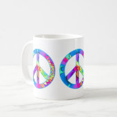Peace Sign Summer Palette Coffee Mok (Voorkant links)