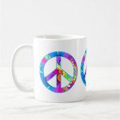Peace Sign Summer Palette Coffee Mok (Links)