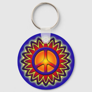 PEACE SIGN SUN SLEUTELHANGER