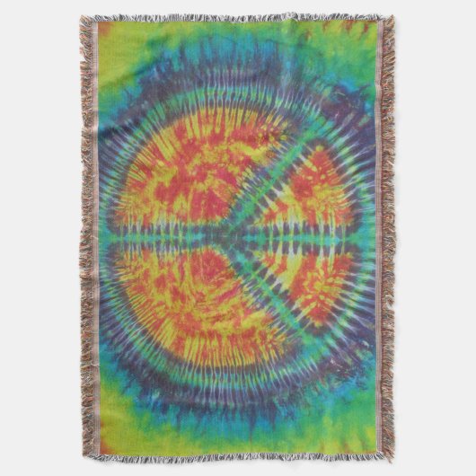 Peace Sign Tie Dye Deken (Voorkant Verticaal)