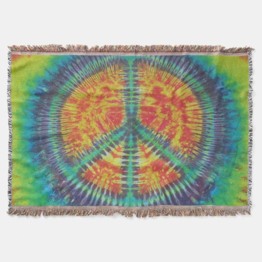 Peace Sign Tie Dye Deken (Voorkant)