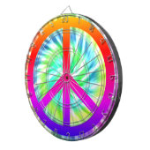 Peace Sign Tie Dye Design Dart Board Dartbord (Voorkant Rechts)