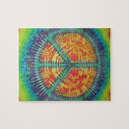 Peace Sign Tie Dye Legpuzzel (Horizontaal)