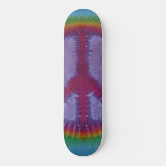Peace Sign Tie Dye Persoonlijk Skateboard (Voorkant)
