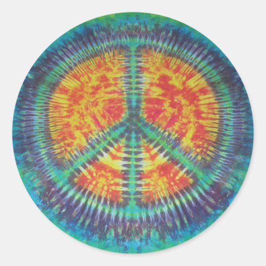 Peace Sign Tie Dye Sticker (Voorkant)