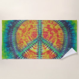 Peace Sign Tie Dye Strandlaken