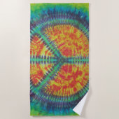 Peace Sign Tie Dye Strandlaken (Voorkant)