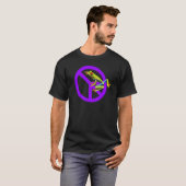 Peace Sign Tree Frog Paars Green T-shirt (Voorkant volledig)