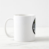 Peace Sign Tree Uil Kleurrijk ontwerp Koffiemok (Links)