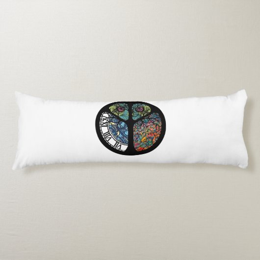 Peace Sign Tree Uil Kleurrijk ontwerp Lichaamskussen (Voorkant)