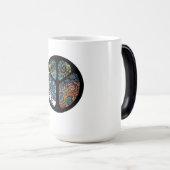 Peace Sign Tree Uil Kleurrijk ontwerp Magische Mok (Voorkant rechts)