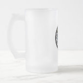 Peace Sign Tree Uil Kleurrijk ontwerp Matglas Bierpul (Links)