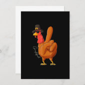Peace Sign Turkey Grateful Hand Cool Thanksgiving  Kaart (Voorkant / Achterkant)