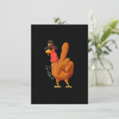 Peace Sign Turkey Grateful Hand Cool Thanksgiving  Kaart (Staand voorkant)