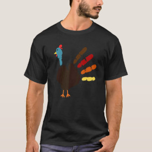 Peace Sign Turkey Hand Cool Thanksgiving Hippie me T-shirt