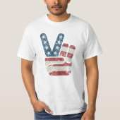 Peace Sign USA  T-Shirt (Voorkant)