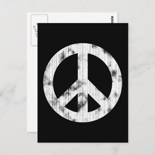Peace Sign White — versteld Briefkaart (Voorkant / Achterkant)