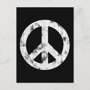 Peace Sign White — versteld Briefkaart