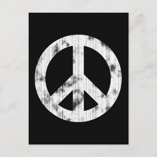 Peace Sign White — versteld Briefkaart (Voorkant)