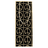 PEACE SIGN Wijn Gift Bag Cadeautas (Voorkant)