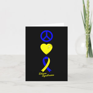 Peace Sign World Down Syndrome Day Women Kinder Kaart