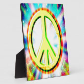 PEACE Sign Yellow Colorful Happy and Fun Fotoplaat (Zijkant)