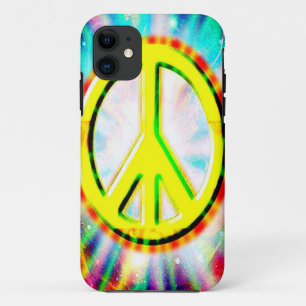 PEACE Sign Yellow Colorful Happy and Fun Hoesje Ma