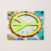 PEACE Sign Yellow Colorful Happy and Fun Legpuzzel (Horizontaal)