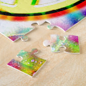PEACE Sign Yellow Colorful Happy and Fun Legpuzzel (Zijkant)