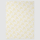 Peace Sign Yellow Groovy Colorful Fun Tissuepapier (Voorkant)