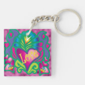 Peace Signs Collage Sleutelhanger (Achterkant)