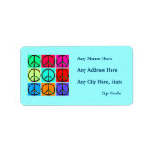 Peace Signs Return Address Labels (Voorkant)