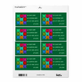 Peace Signs Return Address Labels (Full Sheet)