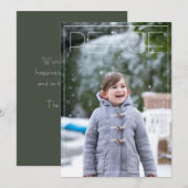 Peace Simple Holiday-fotokerstkaart Feestdagenkaart (Voorkant / Achterkant)