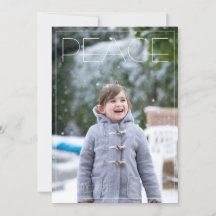 Peace Simple Holiday-fotokerstkaart
