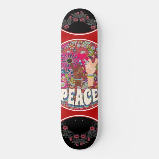 Peace-skateboard Persoonlijk Skateboard (Voorkant)