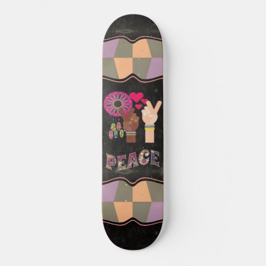 Peace-skateboard Persoonlijk Skateboard (Voorkant)