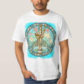 Peace Skeleton Hand T-shirt (Voorkant)