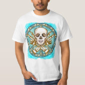 Peace Skeleton Skull T-shirt (Voorkant)