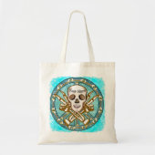 Peace Skeleton Skull Tote Bag (Voorkant)
