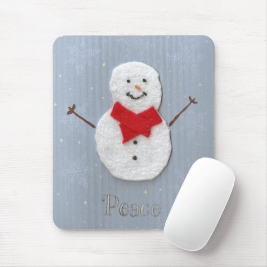 Peace sneeuwmousepad muismat (Met muis)