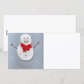 Peace Snowman-fotokaart Feestdagenkaart (Voorkant / Achterkant)