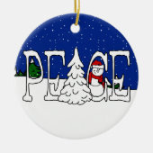 Peace Snowman Ornament (Voorkant)