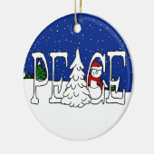Peace Snowman Ornament (Links)
