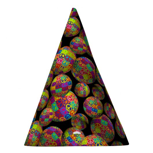 Peace Squares Balls Feesthoedjes (Rechts)