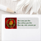 Peace Star Kerstmis Etiket (Insitu)