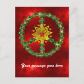 Peace Star Kerstmis Feestdagenkaart (Voorkant)